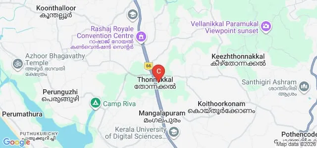 AJ College of Science and Technology, Thonnakkal Map