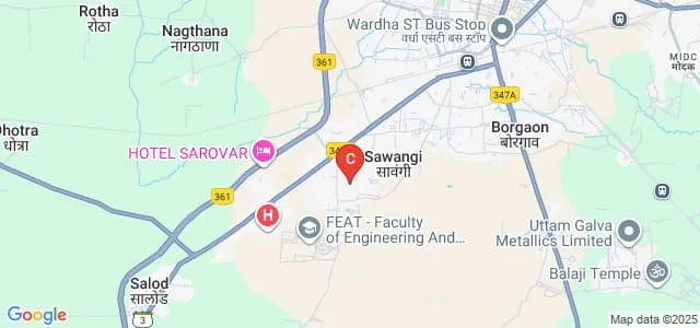 Ravi Nair Physiotherapy College, Wardha Map