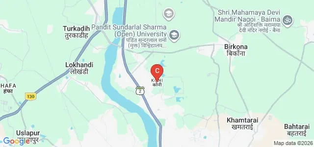 Department of Law, Guru Ghasidas Vishwavidyalaya, Bilaspur Map
