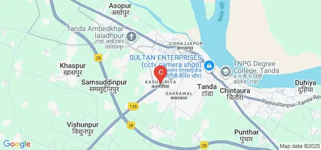 Pushpa Kharwar Mahila Mahavidyalay, Ambedkar Nagar Map
