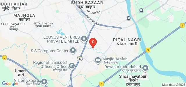 Muslima Girls Degree College, Moradabad Map