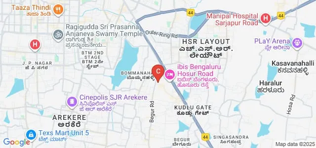 The Oxford College of Physiotherapy, Bangalore Map