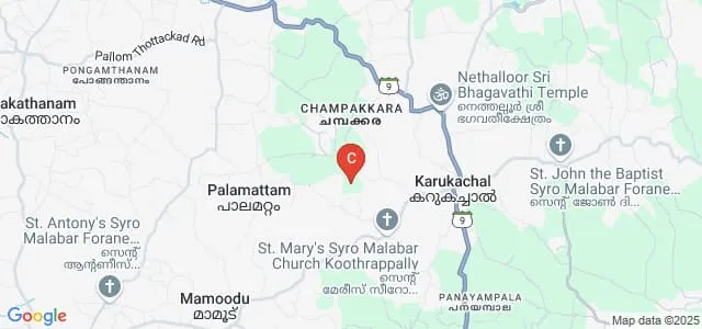 College of Nursing, Guru Education Trust, Kottayam Map