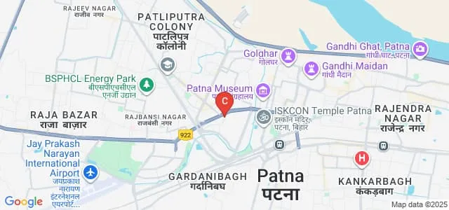 LN Mishra Institute of Economic Development and Social Change, Patna Map