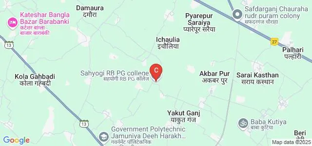 Sahyogi RB Post Graduate College, Barabanki Map