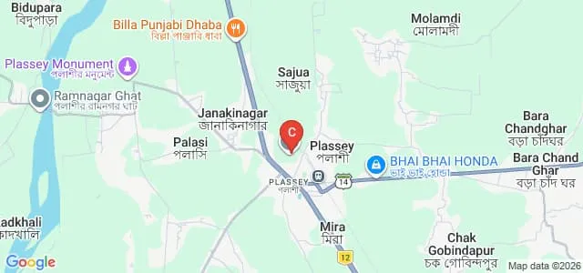Plassey College, Nadia Map