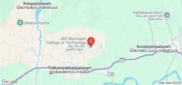 JKK Munirajah School of Architecture, Erode Map
