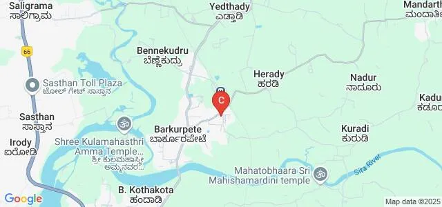 Smt Rukmini Shedthi Memorial National Government First Grade College, Barkur Map