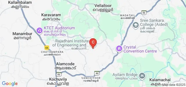 Rajadhani Institute of Engineering and Technology, Thiruvananthapuram Map