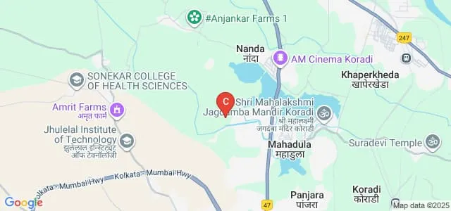 MGV's Samajshree Prashantdada Hiray Arts, Commerce and Science College, Nampur Map