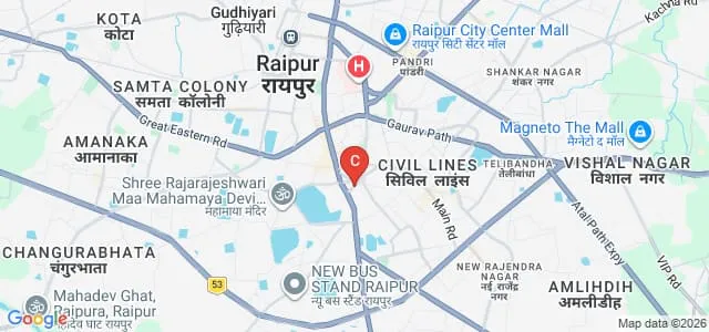 Gurukul Mahila Mahavidyalaya, Raipur Map