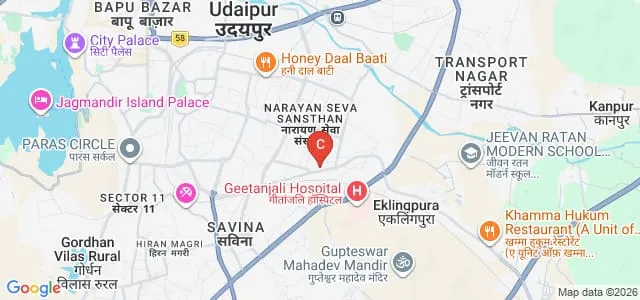 Sanjeevani Teachers Training College, Udaipur Map