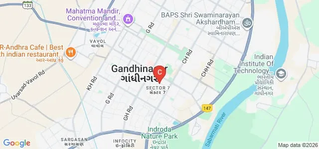 Shri Akhil Anjana Kelavani Mandal Smt JM Chaudhari College of Computer Application, Gandhinagar Map