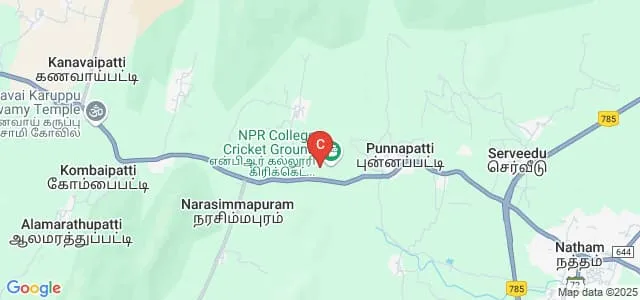 NPR College of Arts and Science College, Dindigul Map
