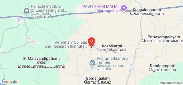 Veterinary College and Research Institute, Udumalpet Map