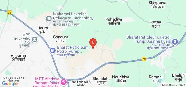 Shyam Adarsh Shiksha Mahavidyalaya, Rewa Map