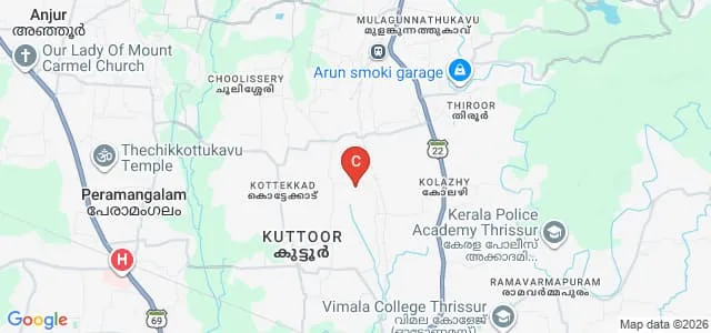 West Fort College of Pharmacy, Thrissur Map