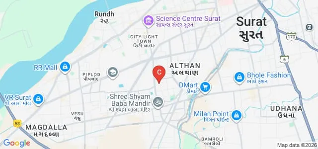 CB Patel Computer College, Surat Map