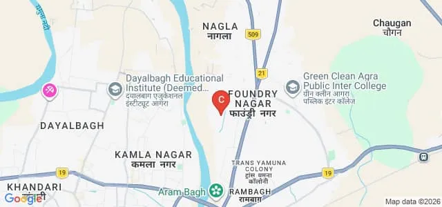 Digambaraya Educational Institute, Agra Map