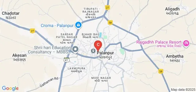 BK Mercantile Bank Law College, Palanpur Map