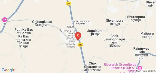 NIMS School of Business, NIMS University, Jaipur Map