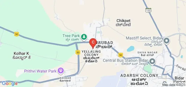 Yallaling Education Trust Sri Siddarameshwara Ayurveda Medical, Bidar Map