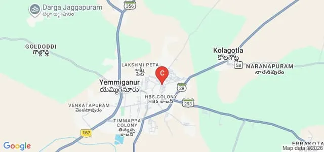 Ushodaya College of Education, Yemmiganur Map