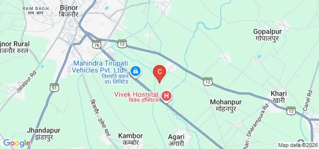 Vivek College of Education, Bijnor Map