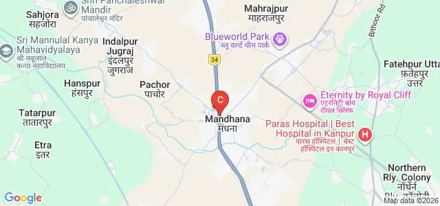 Maharana Pratap College of Pharmacy, Kanpur Map