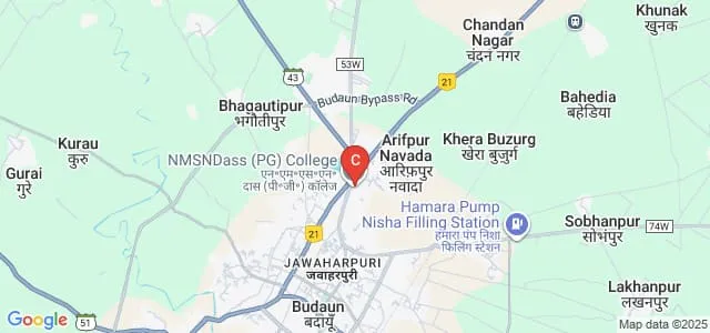 Nehru Memorial Shivnarain Dass Post Graduate College, Budaun Map