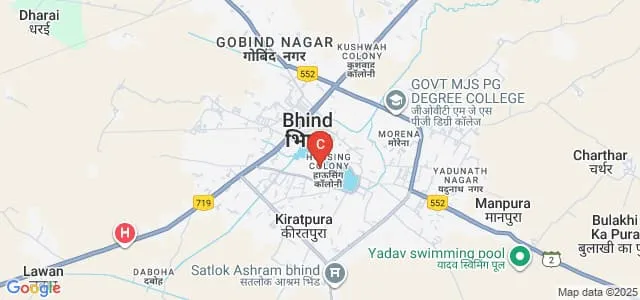 Chaudhary Dilip Singh Law College, Bhind Map