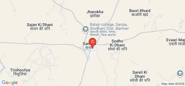 Balaji Mahavidyalaya, Barmer Map