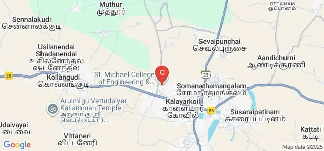 St Michael College of Engineering and Technology, Kalayarkoil Map
