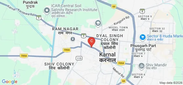 Government College for Women, Karnal Map