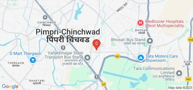 Pimpri Chinchwad Municipal Corporation Post Graduate Institute, Yashwantrao Chavan Memorial Hospital, Pimpri Map