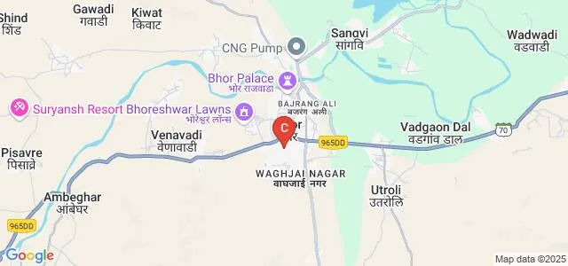 Rajgad Dnyanpeeth's Anantrao Thopte College, Bhor Map