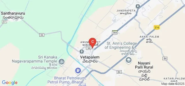 Bandla Bapaiah Hindu College, Prakasam Map