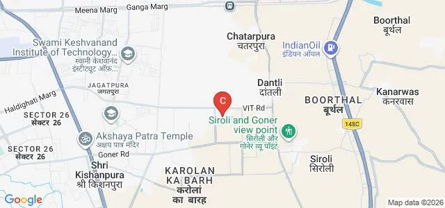 Centre for Design Excellence, Vivekananda Global University, Jaipur Map