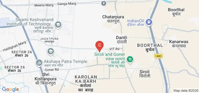 VGU School of Law, Jaipur Map
