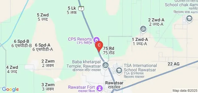 Mata Kitab Kaur Mahavidyalya, Hanumangarh Map