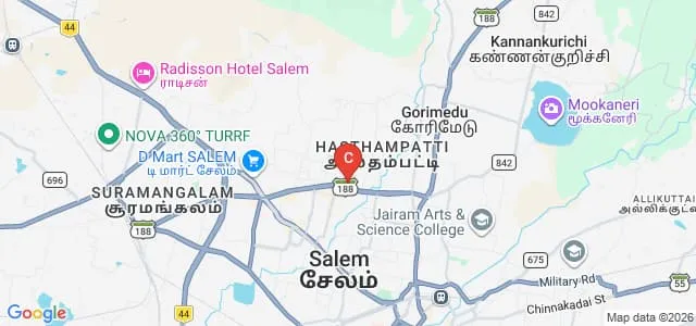 Sri Sarada College of Physical Education for Women, Salem Map