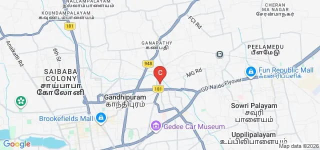 College of Pharmacy, Sri Ramakrishna Institute of Paramedical Sciences, Coimbatore Map