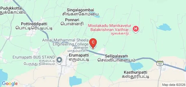 Annai Mathammal Sheela College of Education, Erumapatty Map