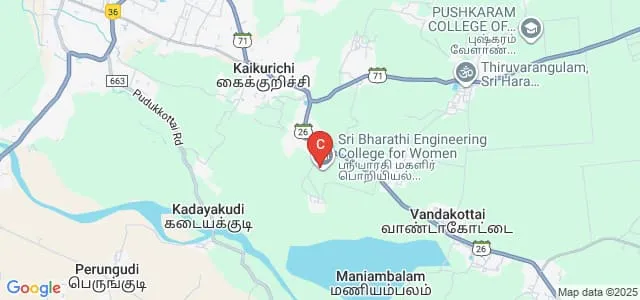 Sri Bharathi Engineering College for Women, Pudukkottai Map