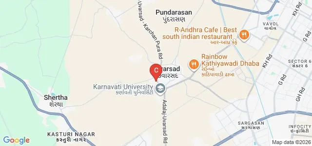 Unitedworld Institute of Management, Gandhinagar Map