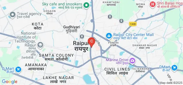 Sau Kusum Tai Dabke Law College, Raipur Map