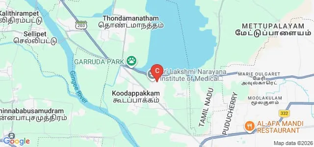 Sri Lakshmi Narayana Institute of Medical Sciences, Puducherry Map