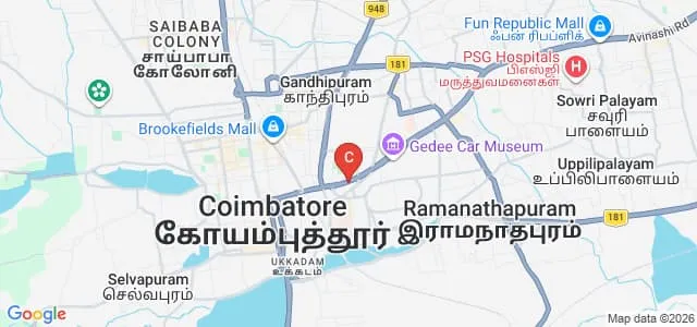 CSI Bishop Appasamy College of Education, Coimbatore Map