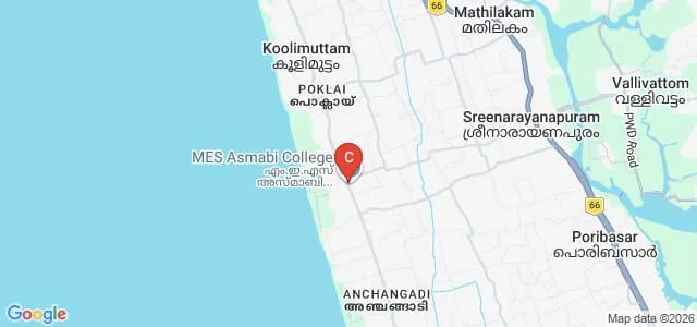 MES Asmabi College, Thrissur Map