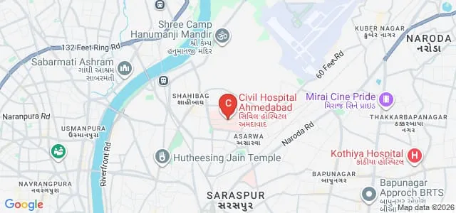 Smt GR Doshi and Smt KM Mehta Institute of Kidney Diseases and Research Centre Dr HL Trivedi Institute of Transplantation Sciences, Ahmedabad Map